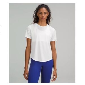 Lululemon High-Neck Running and Training T-Shirt - White - Size 8